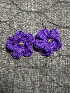 Orecchini velvet flower violet