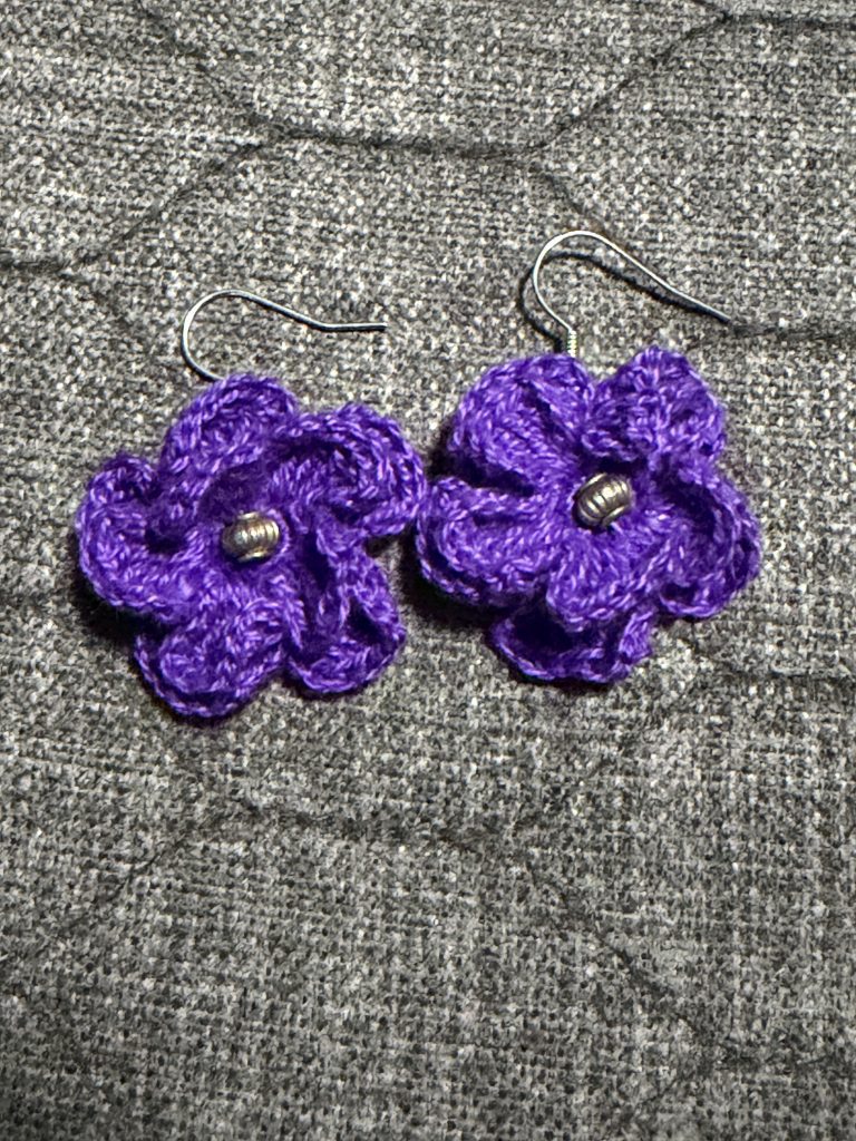 Orecchini velvet flower violet